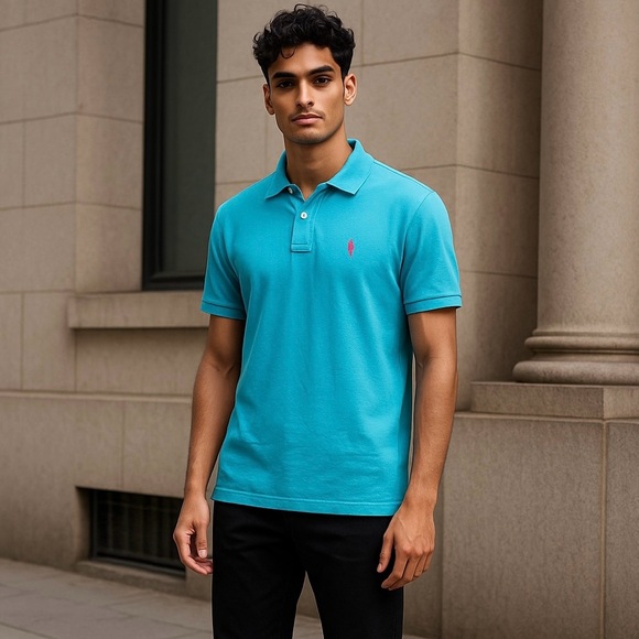 RALPH LAUREN MENS POLO SHIRT TOP SHORT SLEEVES M/L - Picture 2 of 5